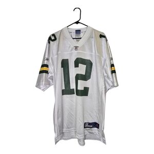 Reebok On Field Green Bay Packers Aaron Rodgers #12 Jersey Mens Large White NFL